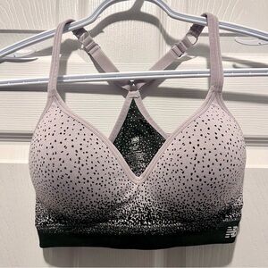 New Balance Sport Bra purple black Medium Women adjustable strap